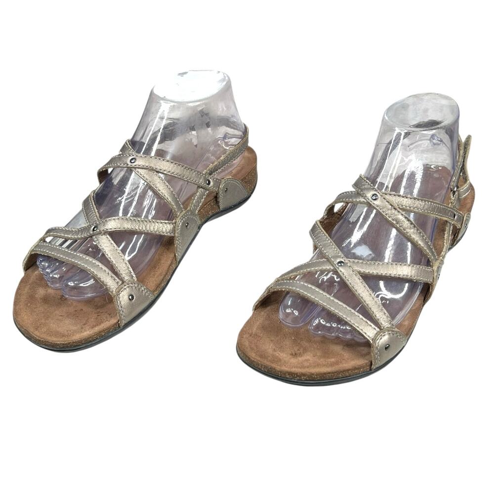 Dansko Women’s Jovie Pewter Leather Strappy Sandal Size 39 US 8.5/9 - Picture 6 of 11